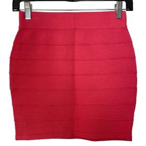 3/$30 Say What? Vibrant Coral Bodycon Mini Skirt Size S
